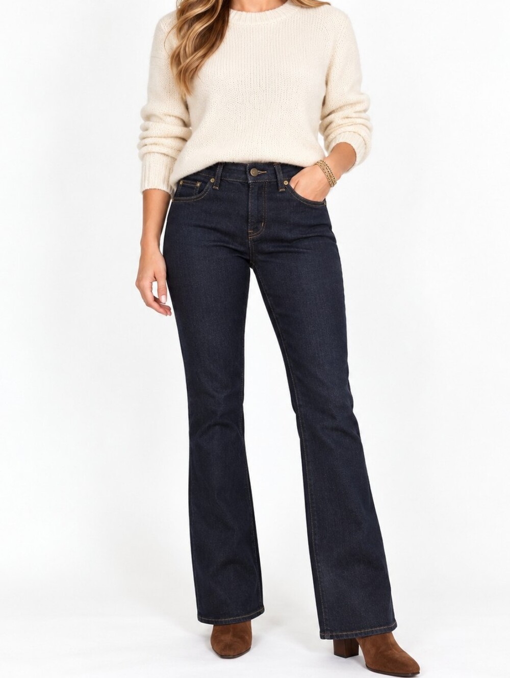 Lauren Ralph Lauren Jeans Womens 2 Dark Wash Bootcut Flare Stretch Denim LRL